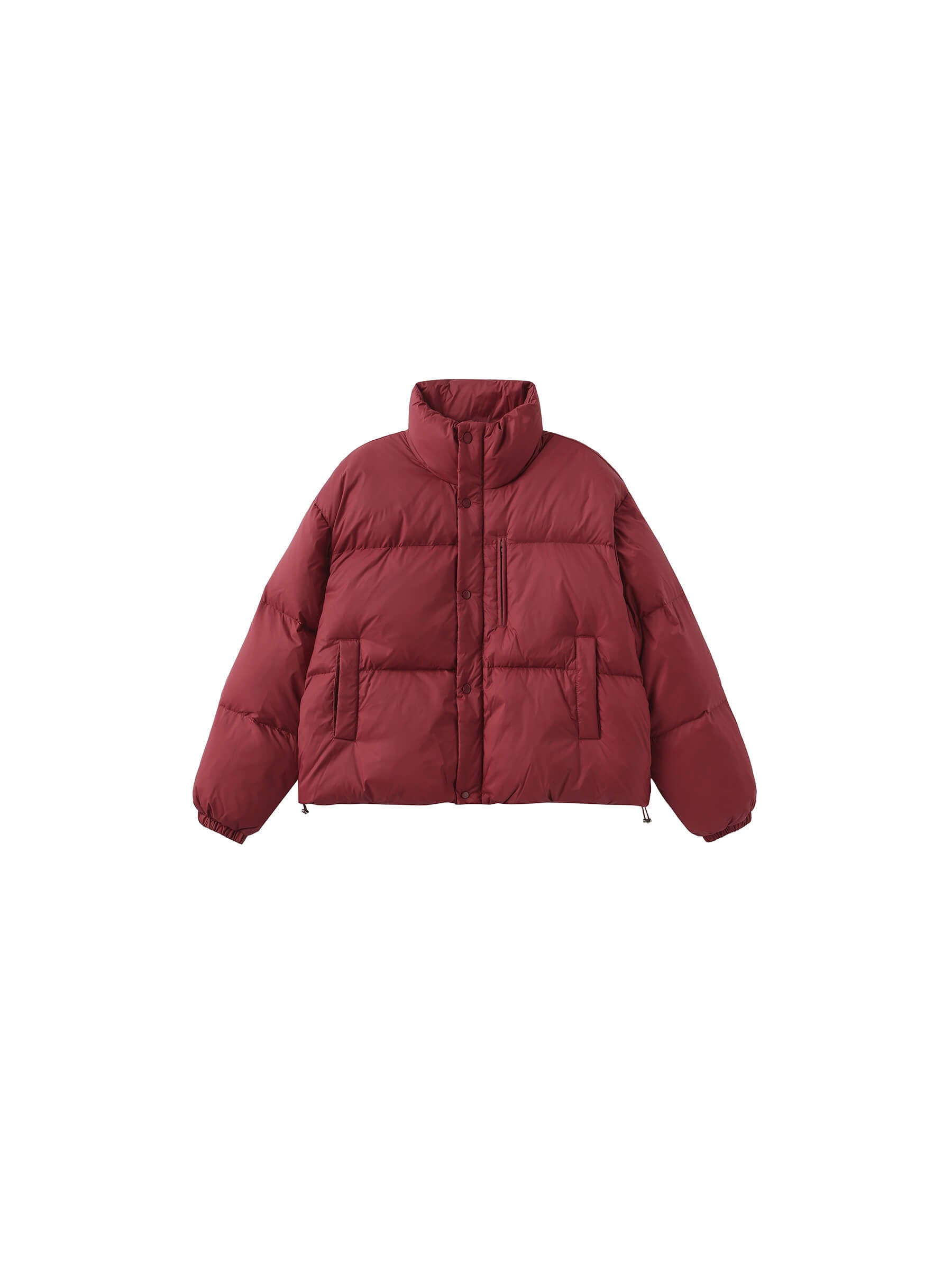 Cropped High Neck Down Coat-22