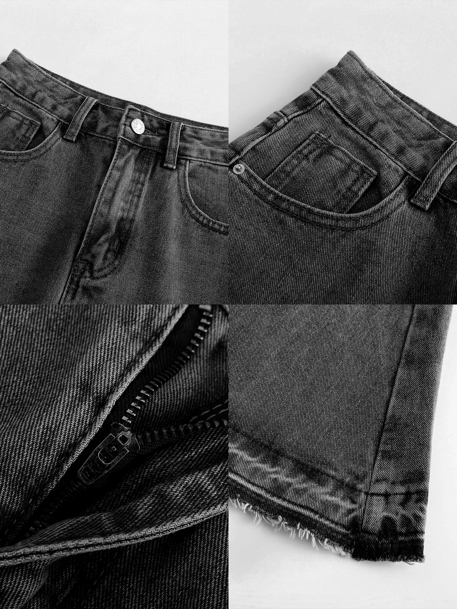 A-line Denim Maxi Skirt-20