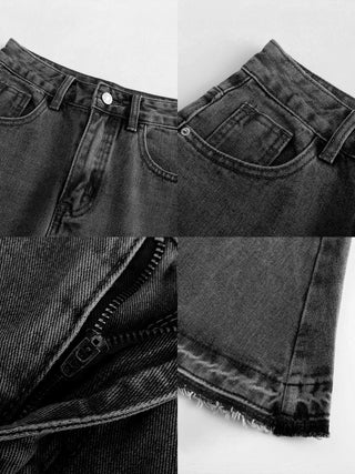 A-line Denim Maxi Skirt