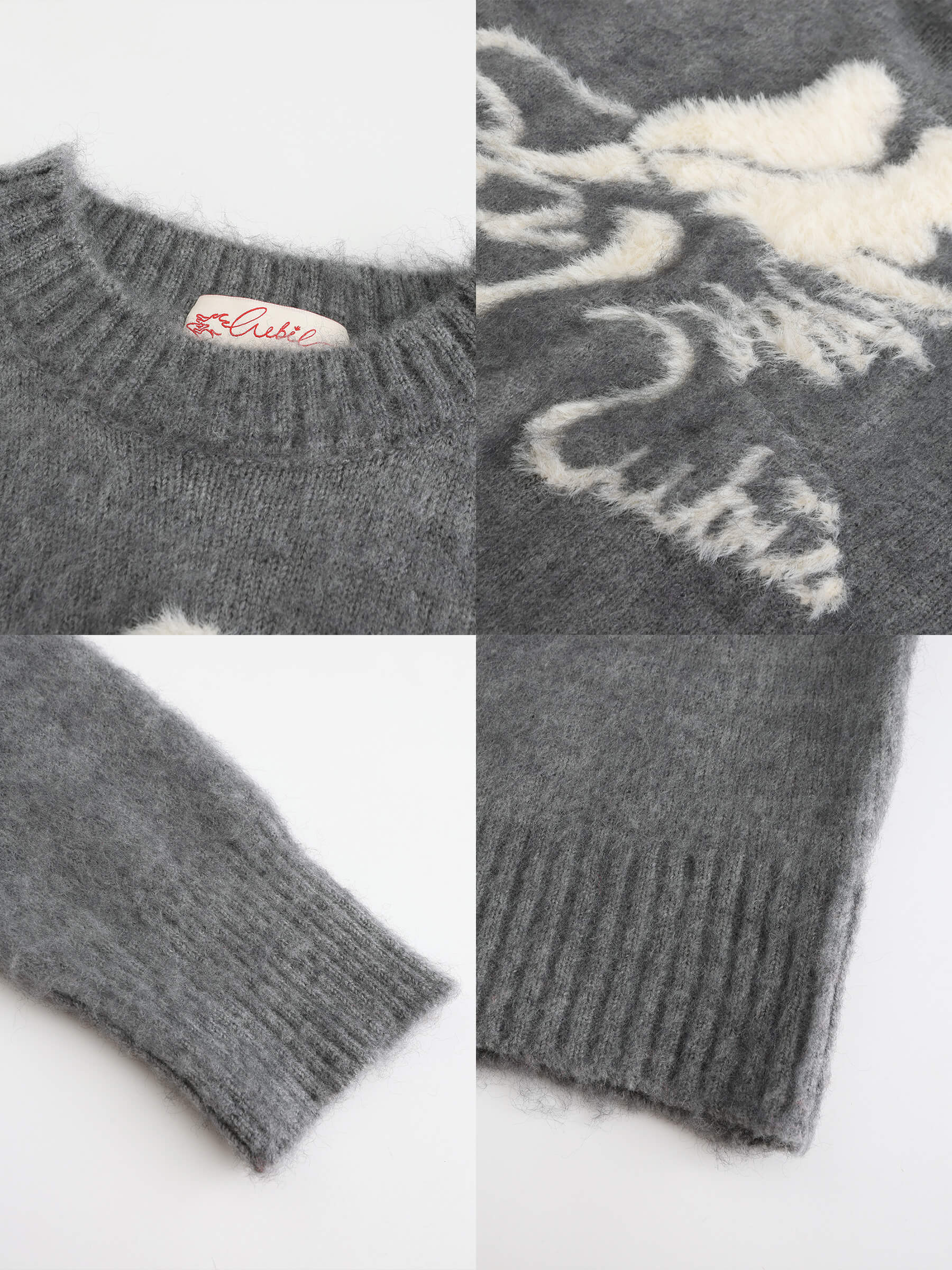 Loose Fit Color Block Jacquard Sweater-18