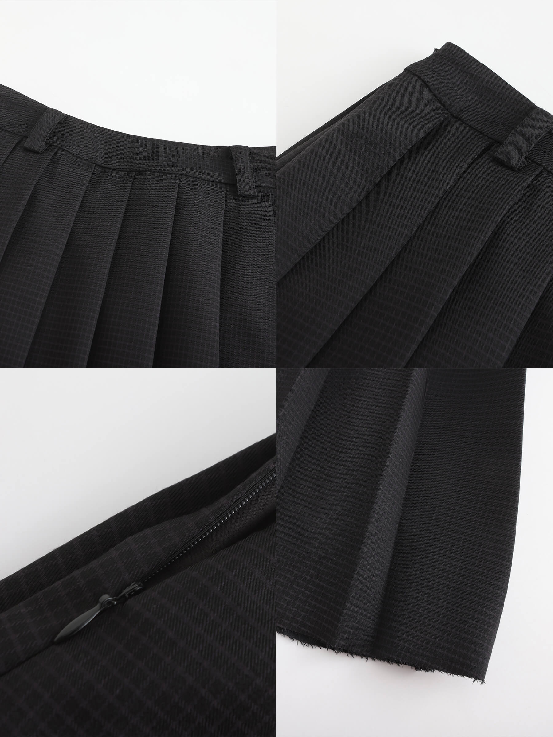 Plaid Pleated Skirt-20
