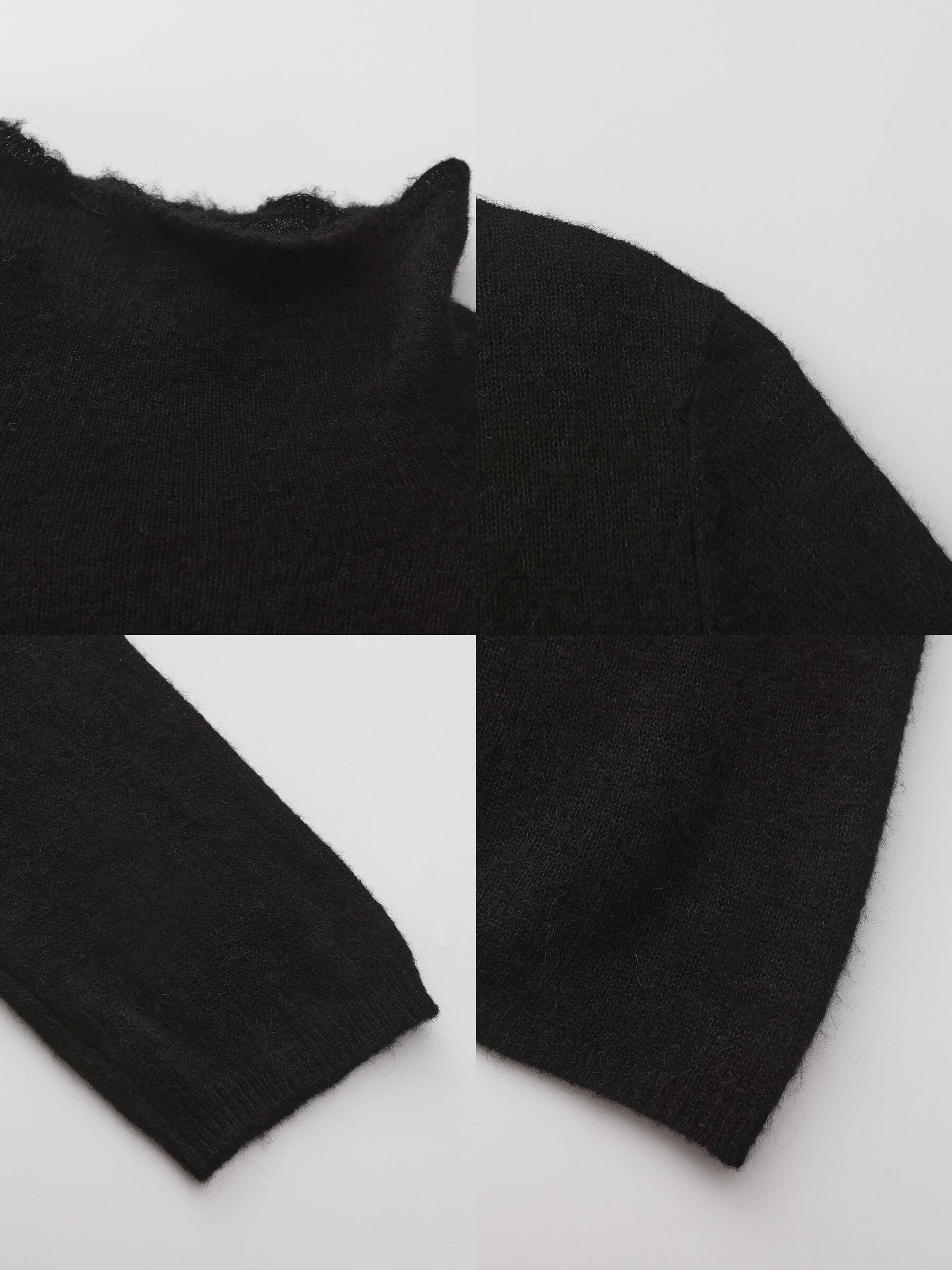 Thin Wool Long Sleeves Top-20