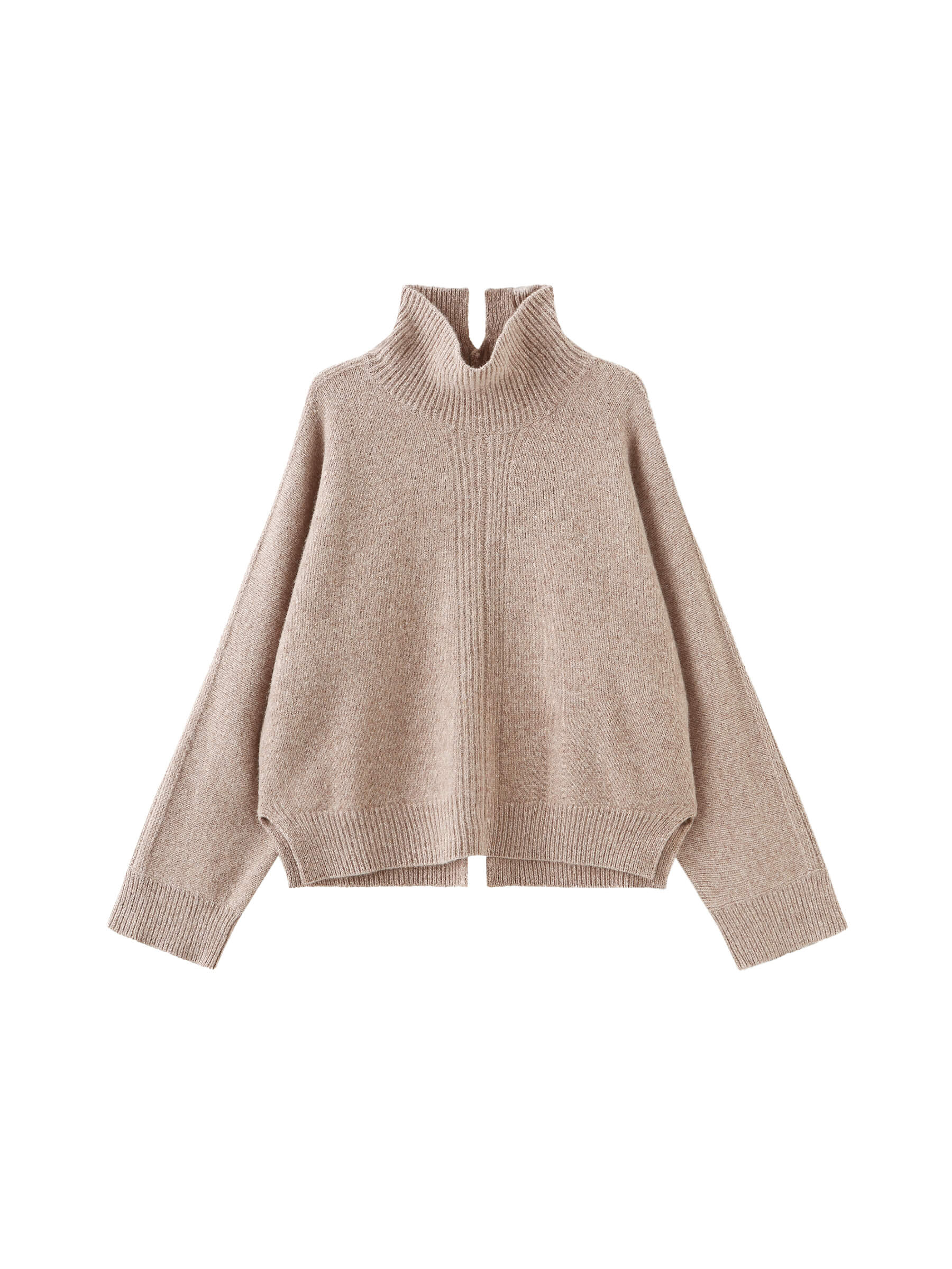 High Neck Sheep Wool Sweater-19