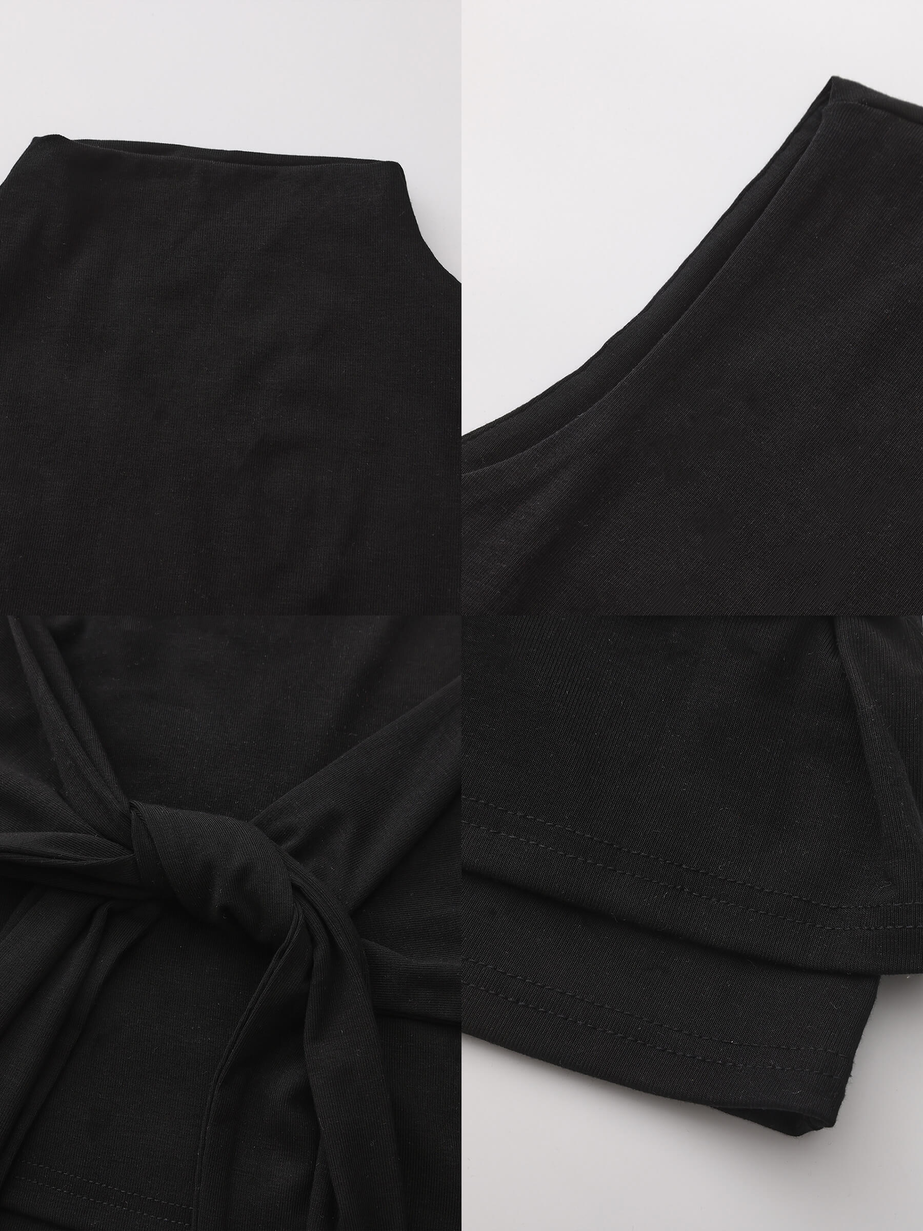Tie-Detail Sleeveless Mock Neck Top-20