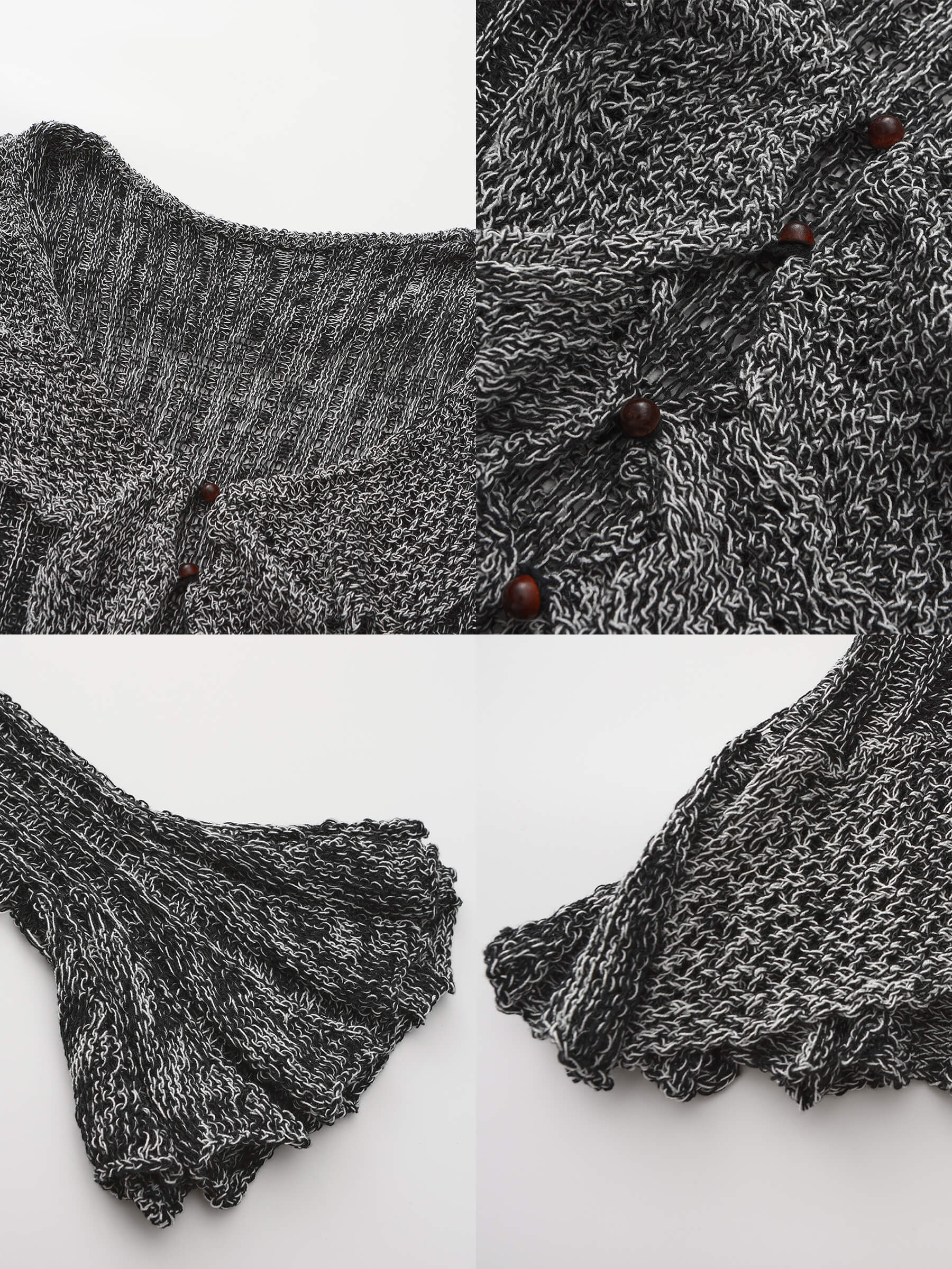 Special Yarn Hollowed Long Sleeves Knit Top-20