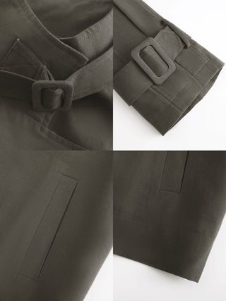 Overlay Cropped Trench Coat
