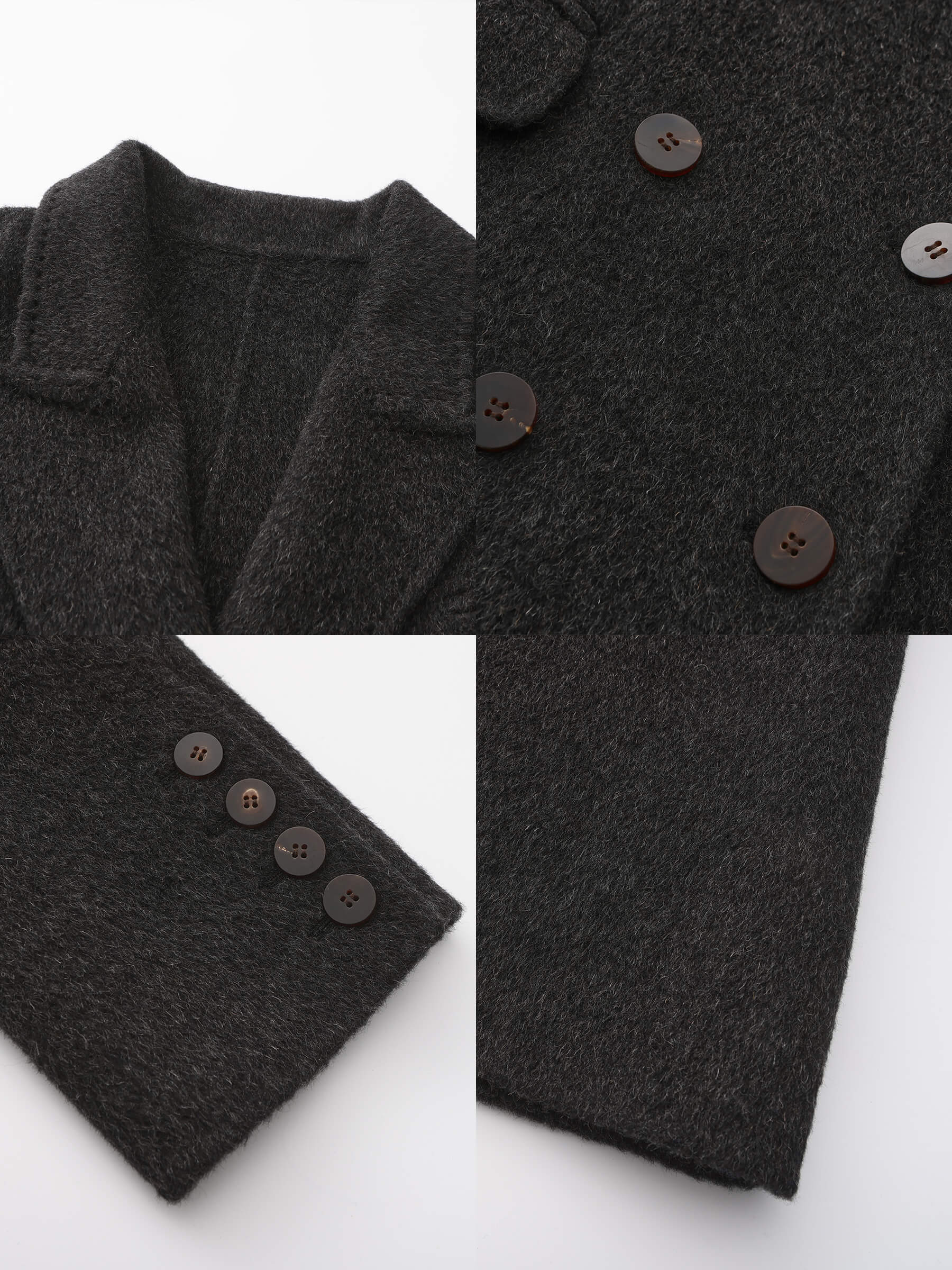 ONE BY CUBIC Straight Wool Blend Long Coat-20