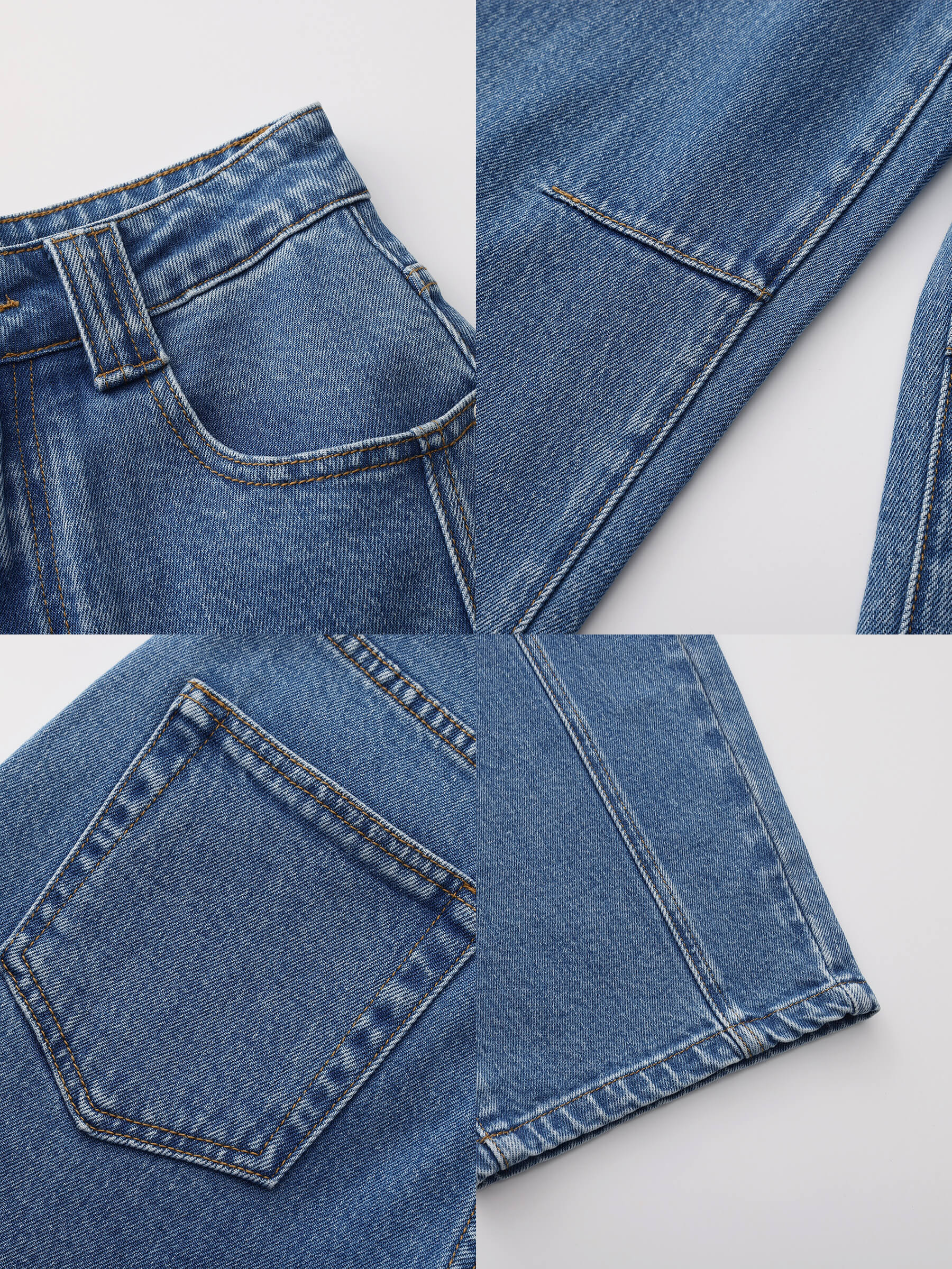 Panelled Loose-Fit Wide-Leg Tapered Jeans-17