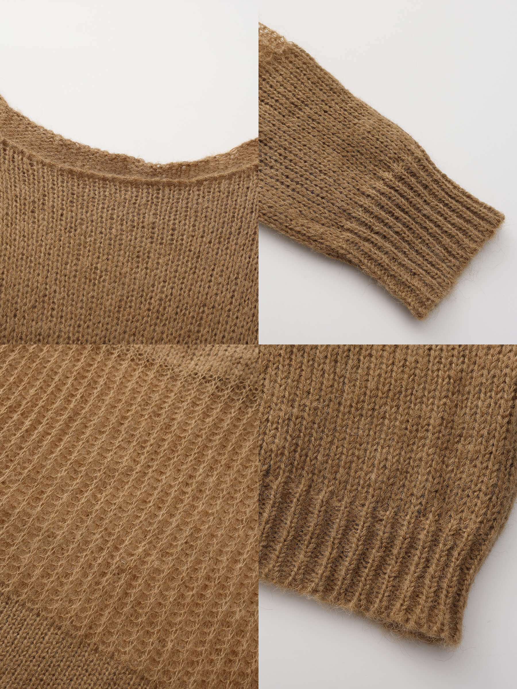 Off The Shoulder Stacked Long Sleeved Sweater-20