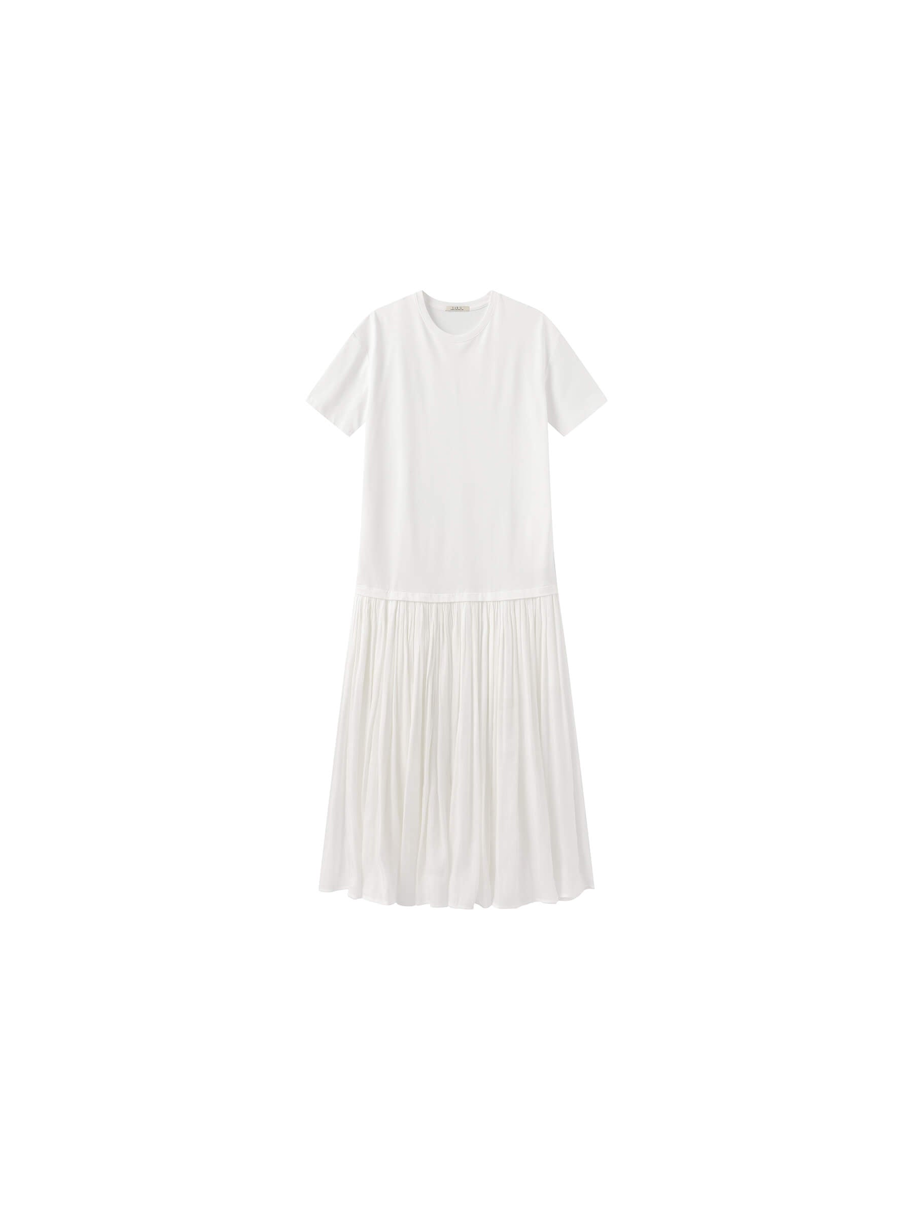 Oversized Round Neck Short Sleeve Pleated Dress-19