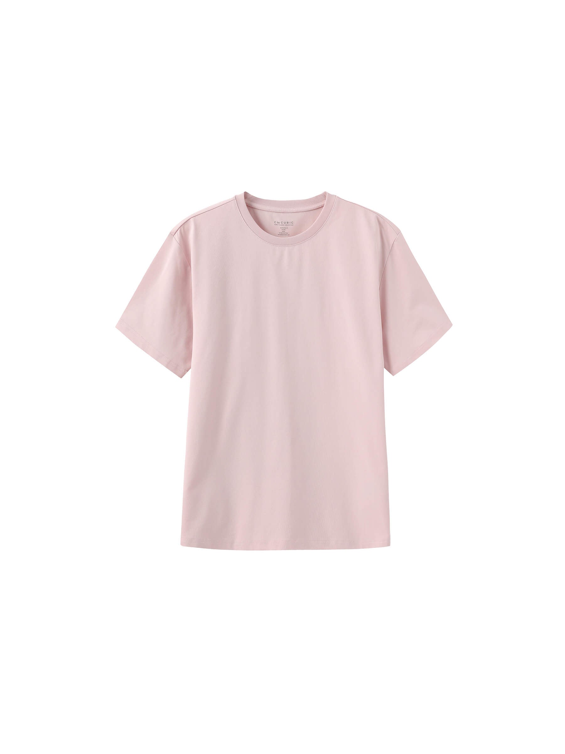 C by CUBIC Oversized Crew Neck Solid T-Shirt-19