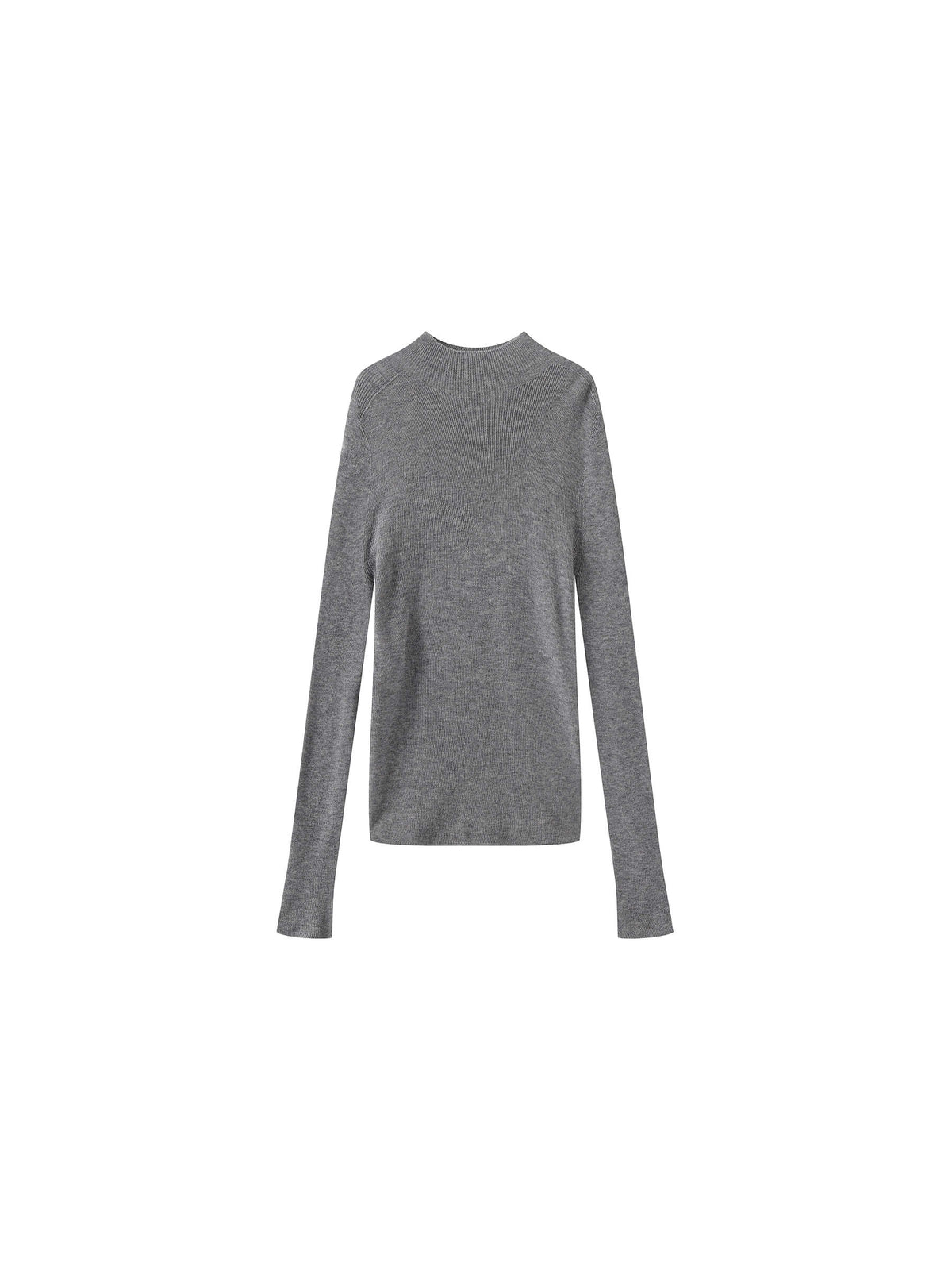 CUBIC 100% Wool Mock‑Neck Fitted Knit Top-27