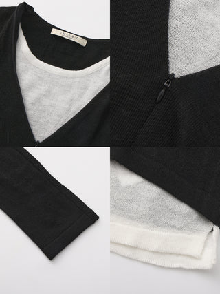 Casual Faux-Layer Knit Top