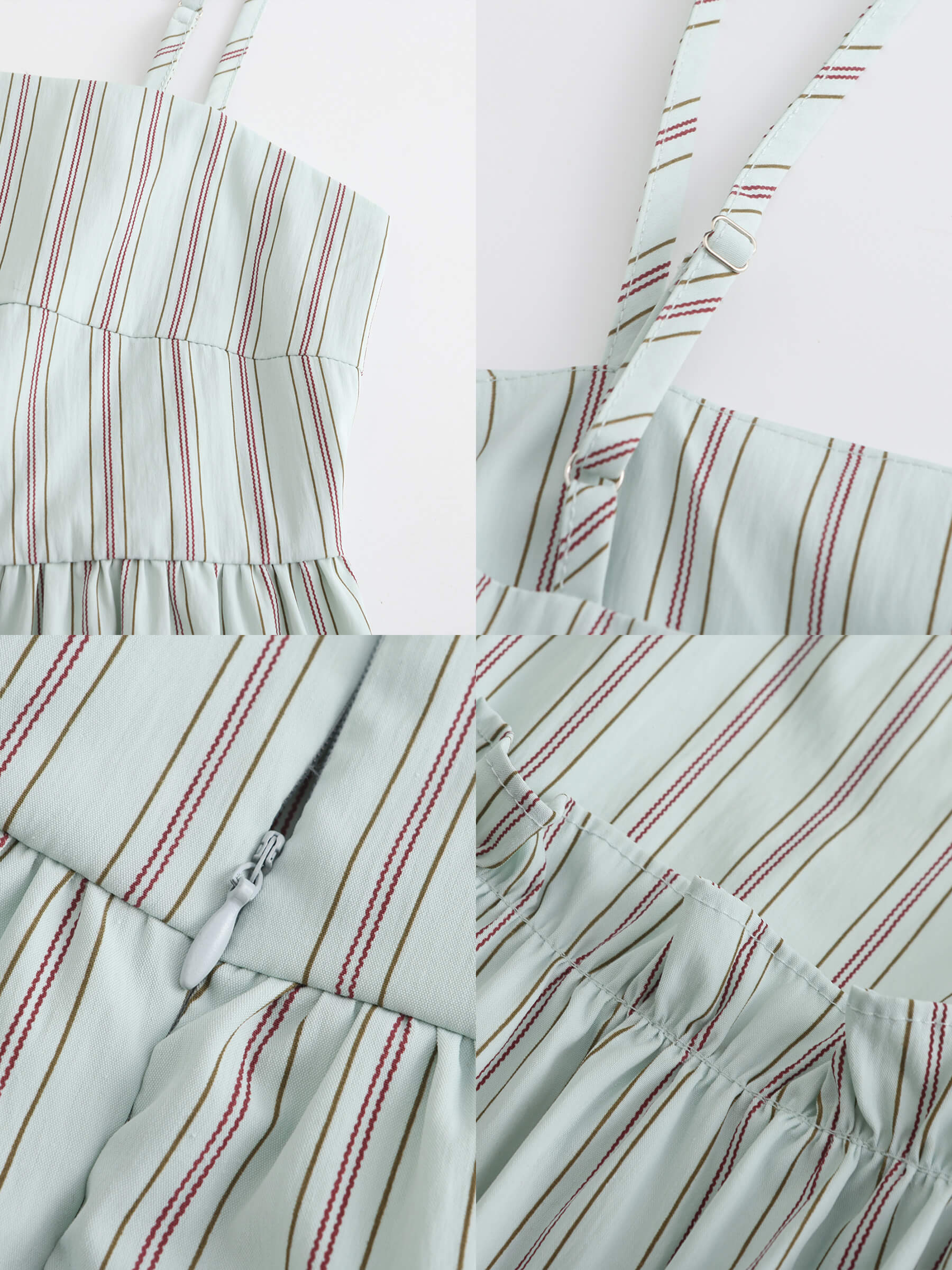 Strap Striped Cake Dress-19