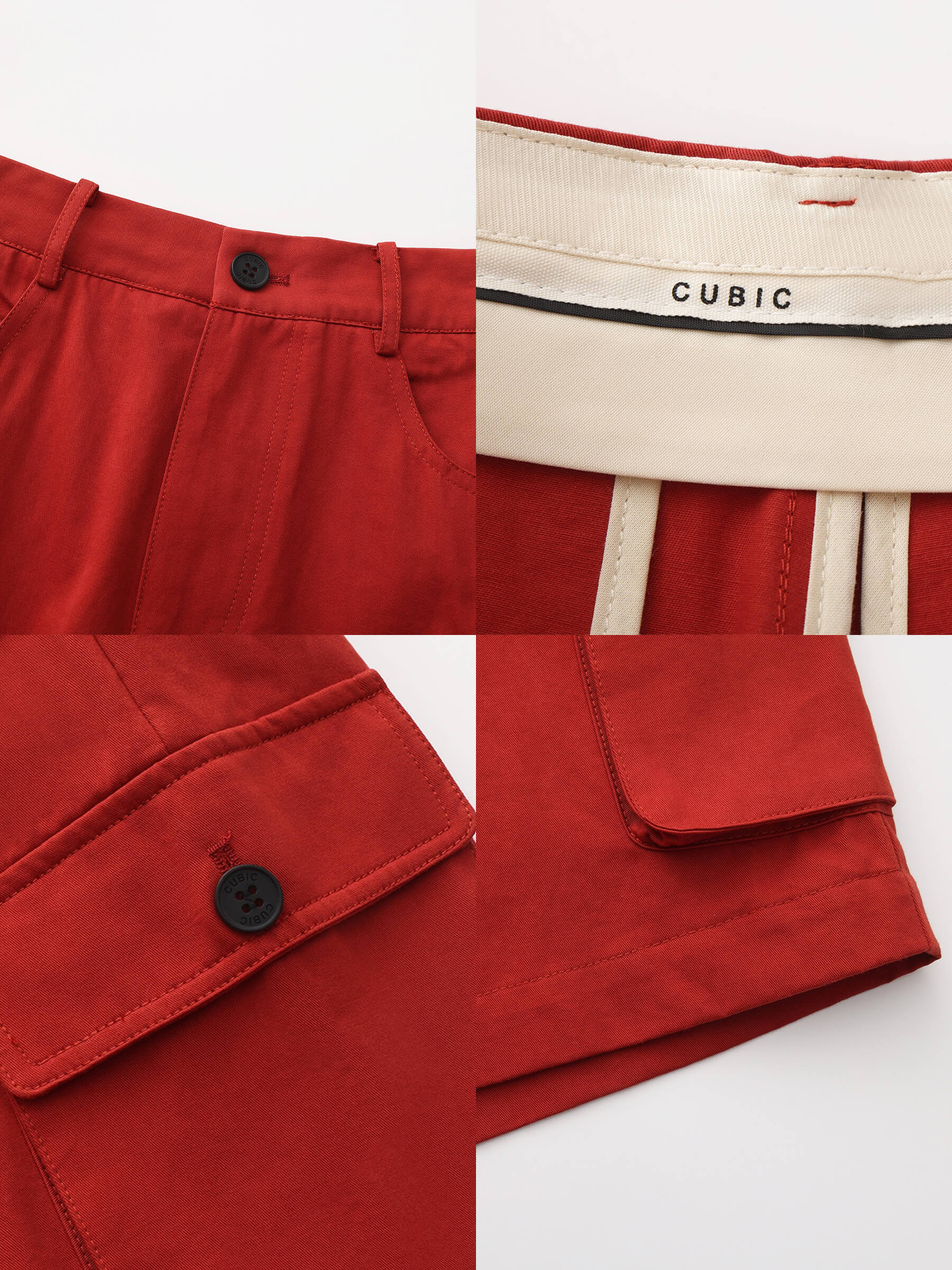 100% Cotton Casual Utility Straight-Leg Shorts-20