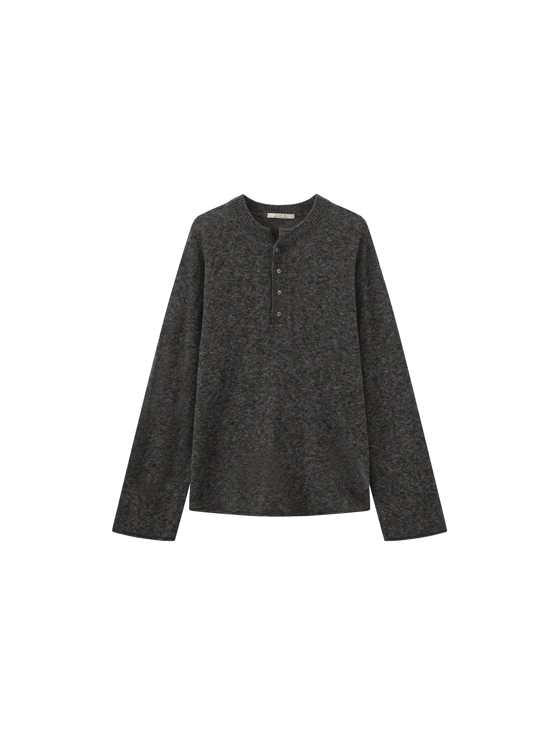 Henley Neck Loose-Fit Long-Sleeve Cover-Up-18