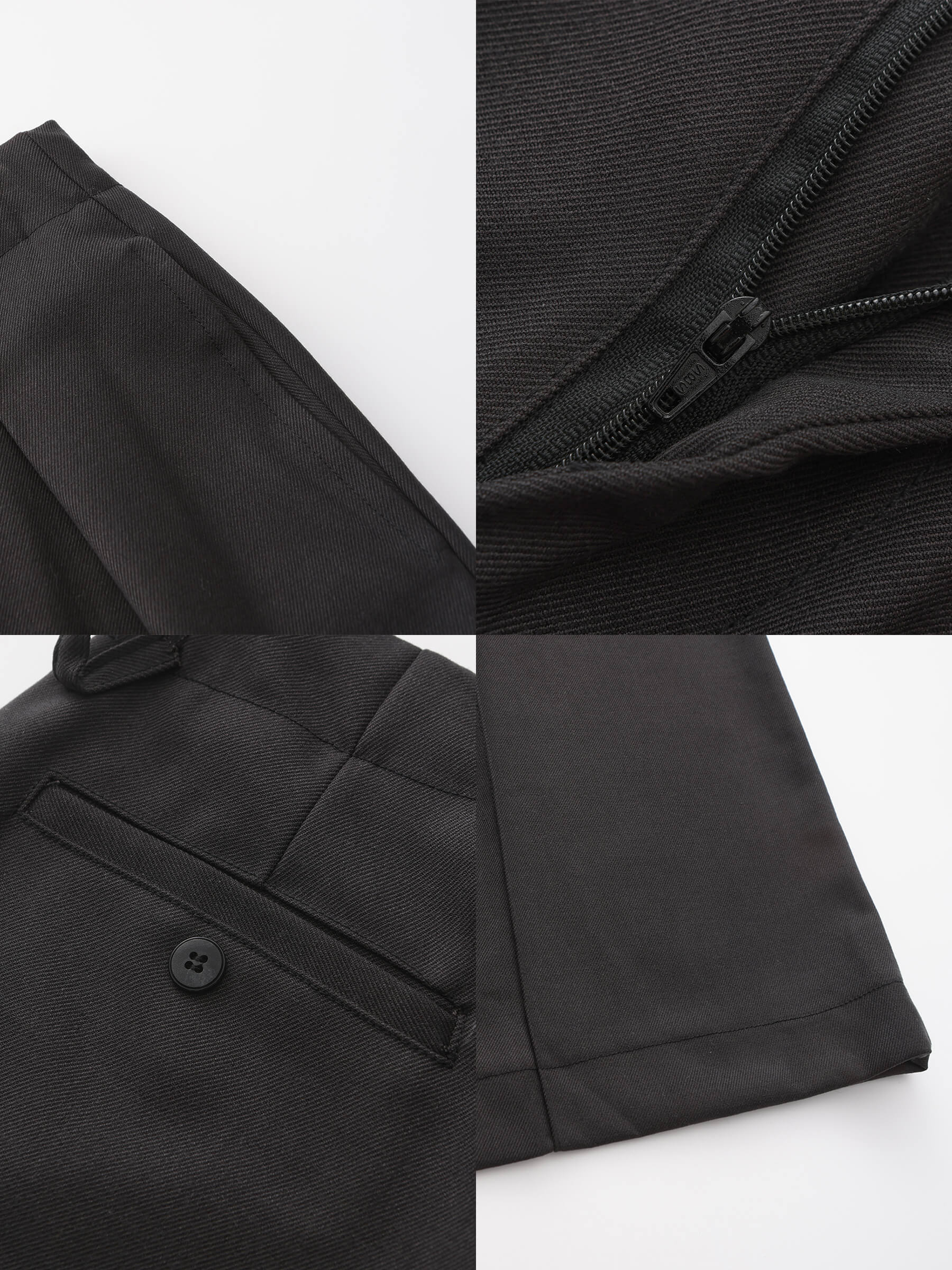 ONE BY CUBIC Pleated Wide Leg Wool Blend Trousers-20