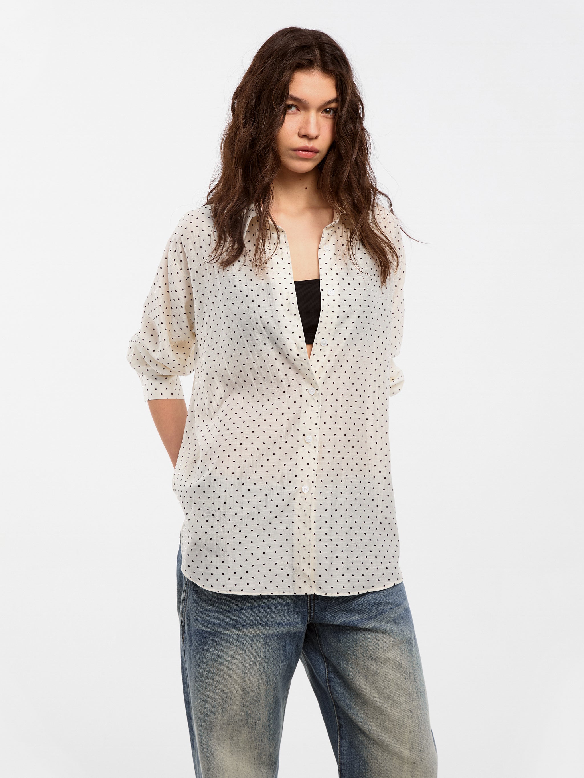 CUBIC Lyocell Polka Dot Shirt