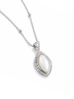 Marquise Mother of Pearl Silver Necklace
