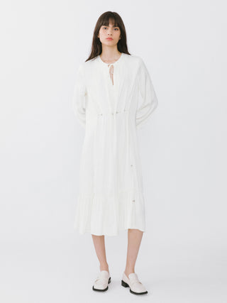 Tiered Long Sleeve A-line Dress