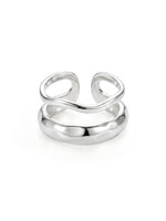 Dual Curve Hammered Ring