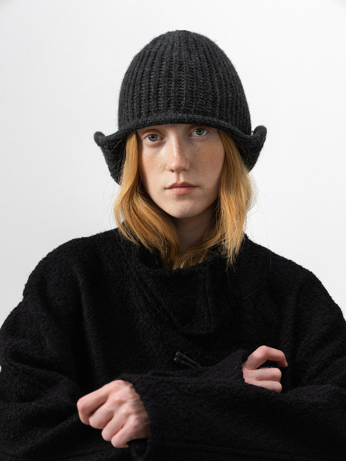 CUBIC Convertible Ribbed Knit Aviator Hat-1