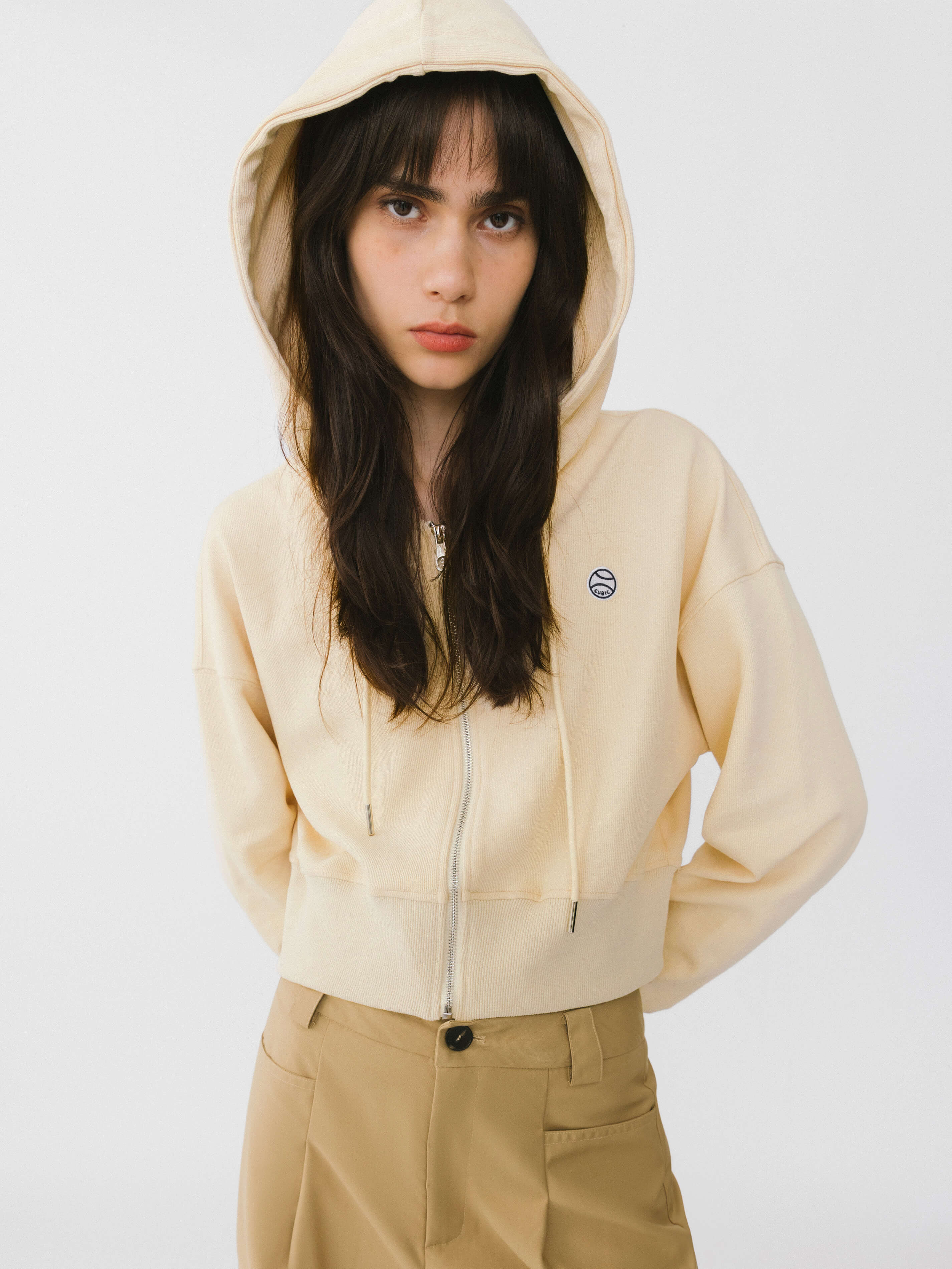 V-Neck Zip Up Hoodie-12