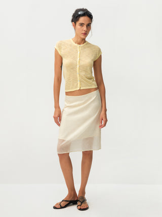 CUBIC  Lyocell Semi-Sheer Pencil Midi Skirt
