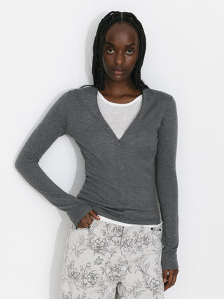 Casual Faux-Layer Knit Top