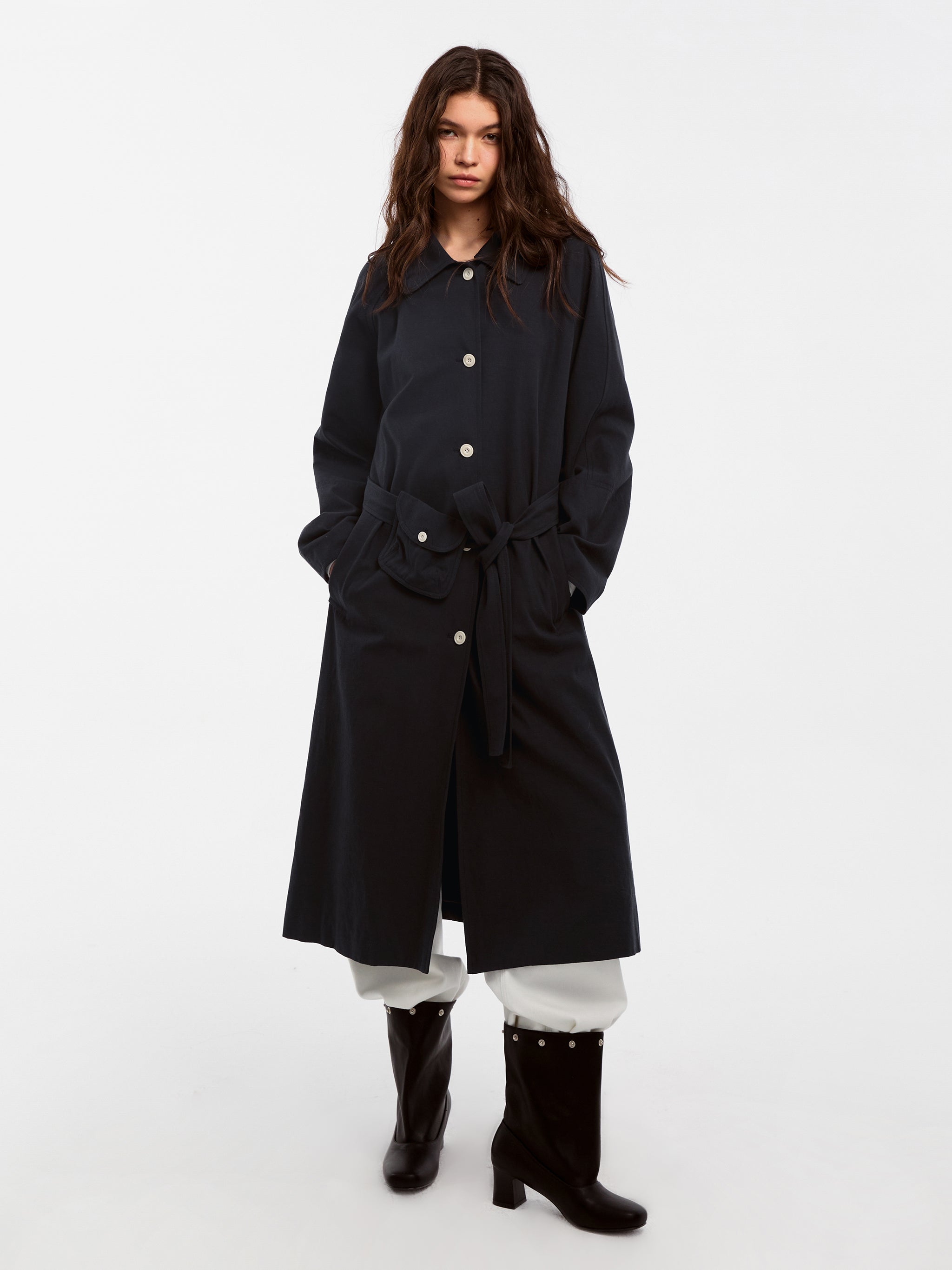 CUBIC Lyocell Classic Long Trench Coat