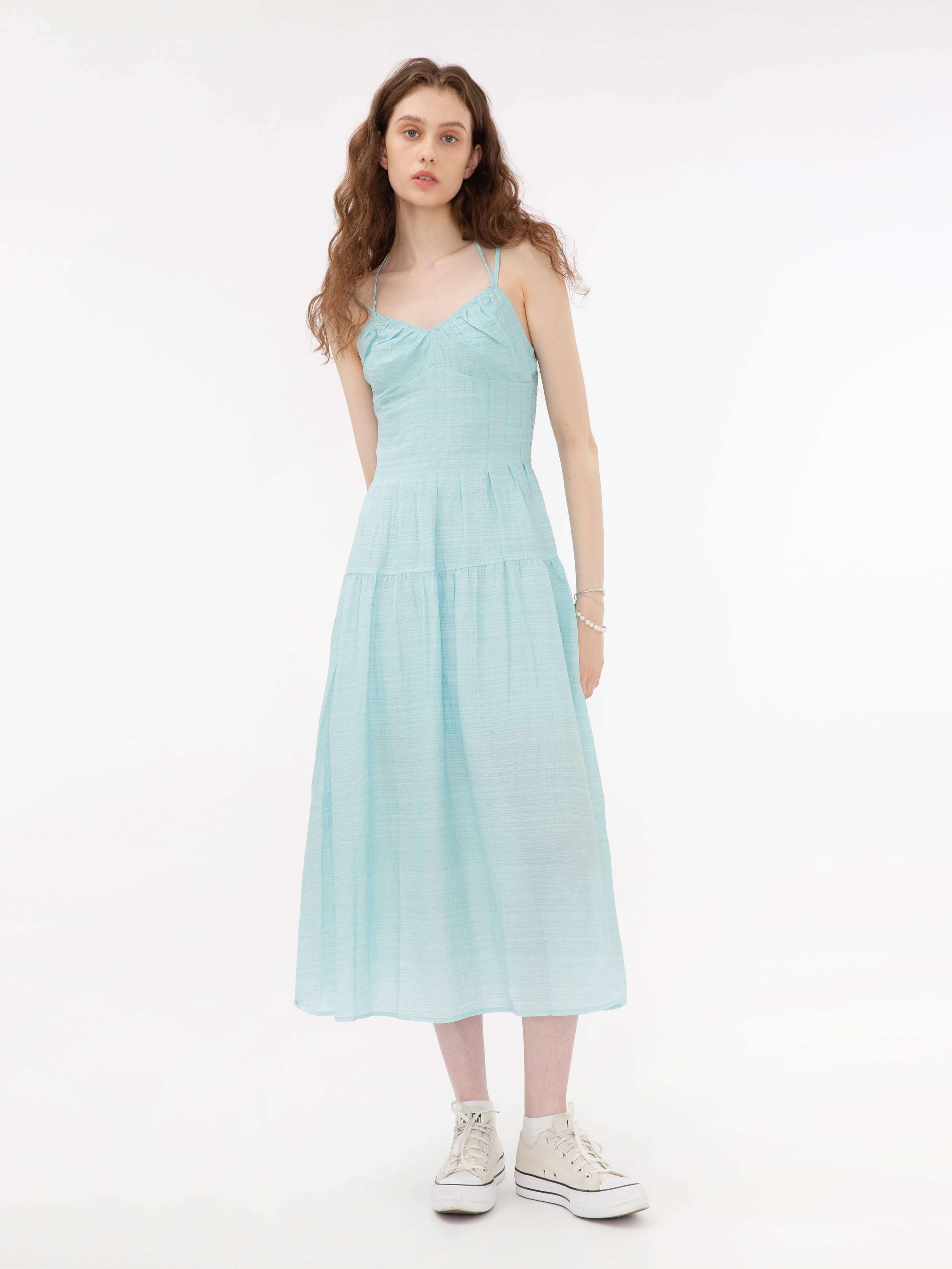 Sweetheart Sheer Midi Dress-5