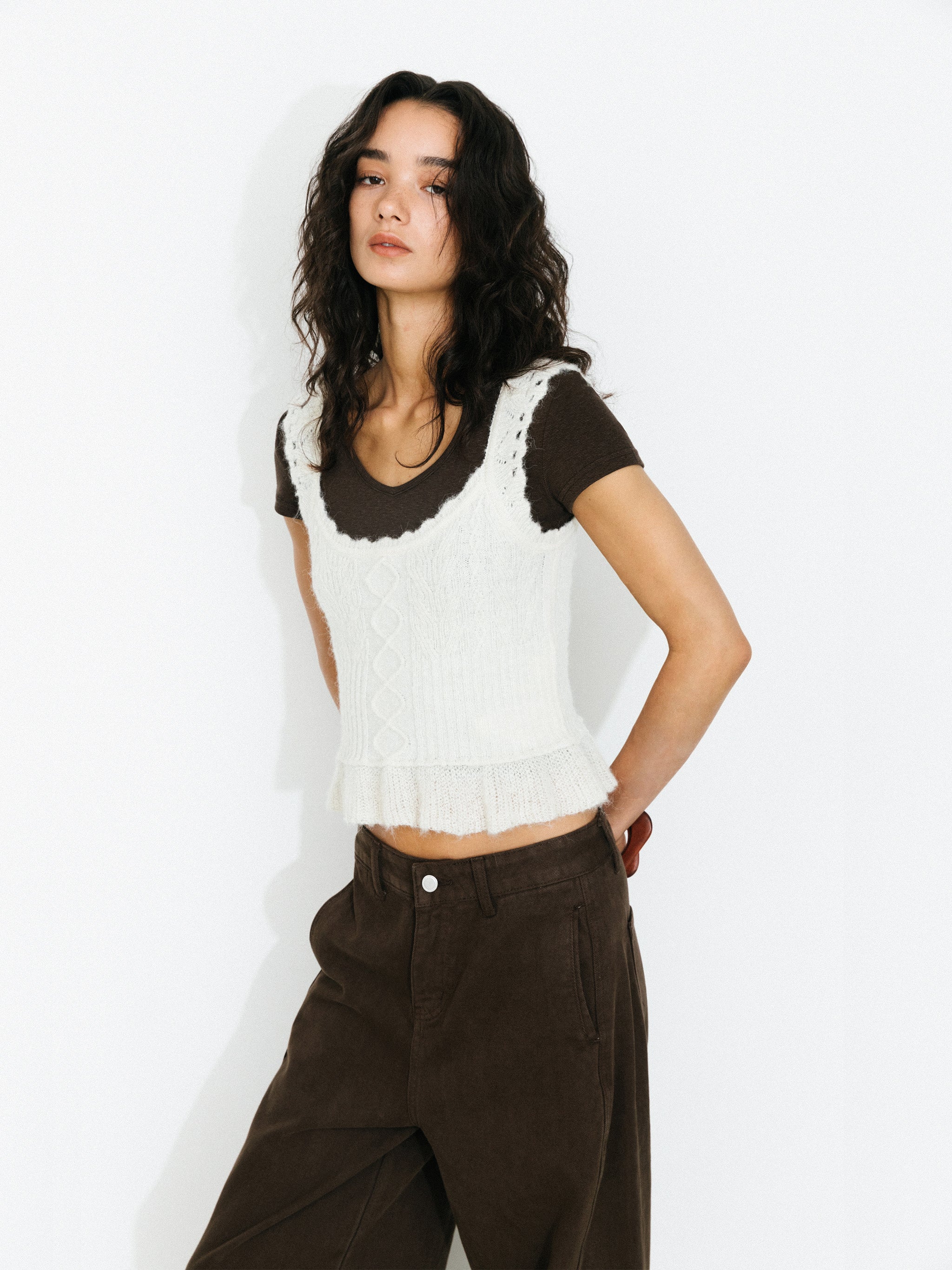 Crochet Knit Cami Top