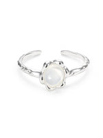 Flower Crystal Silver Ring