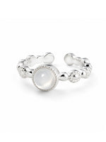 Scalloped Edge Jade Ring