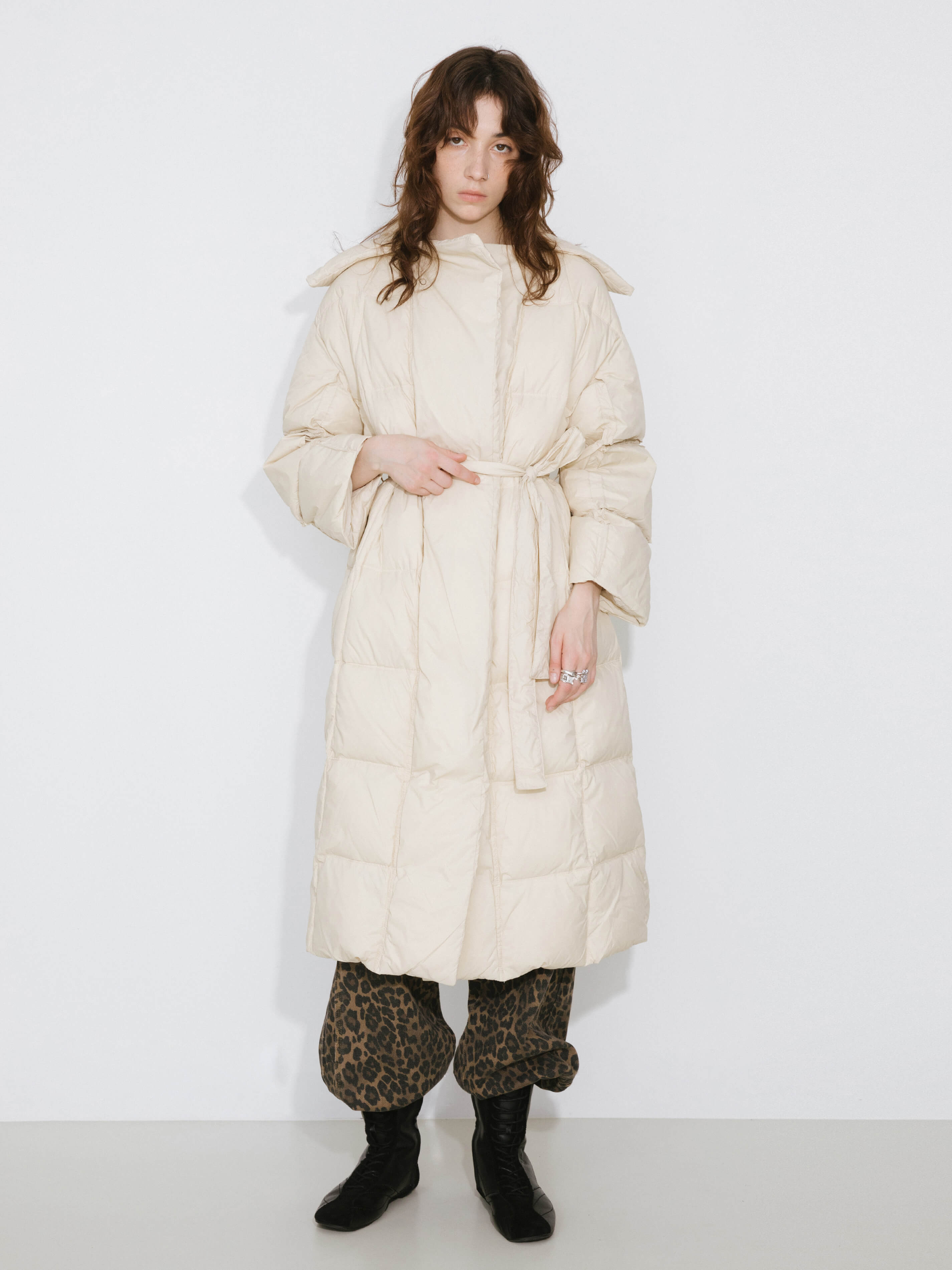 Long Boxy Down Coat-1