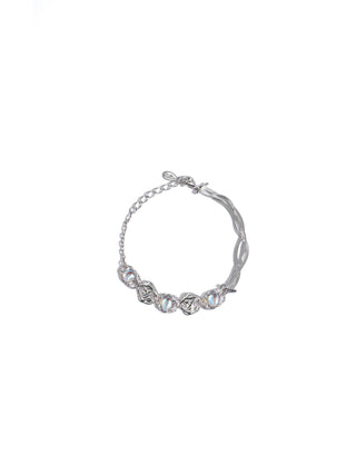 Textured Gemstone Chain Bracelet