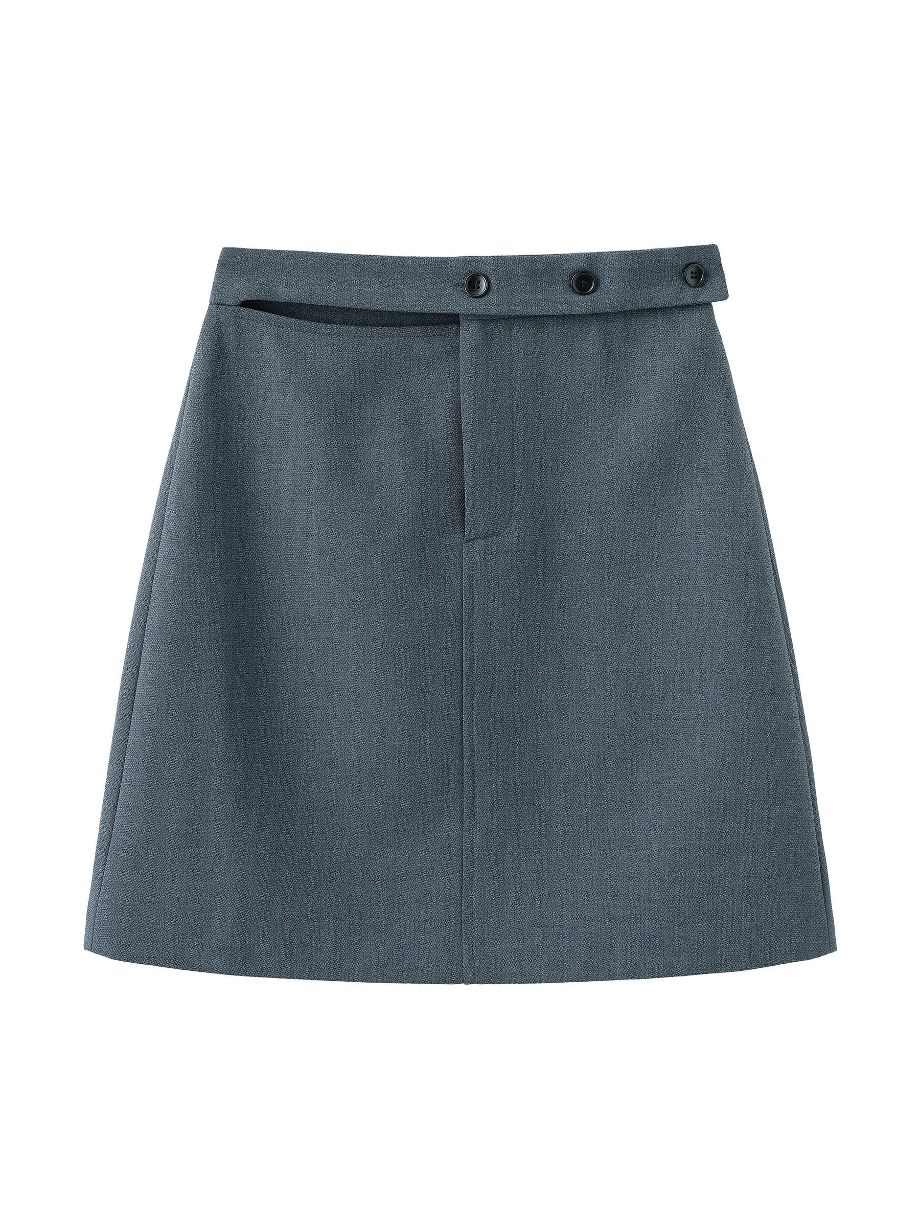 Cut Out Tailored Mini Skirt-15