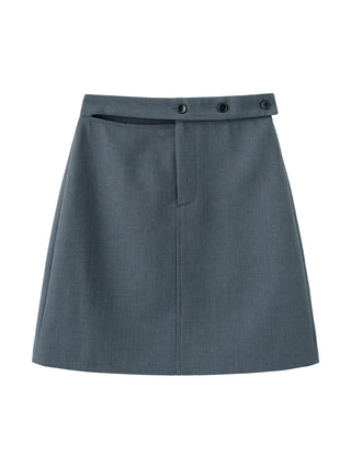 Cut Out Tailored Mini Skirt