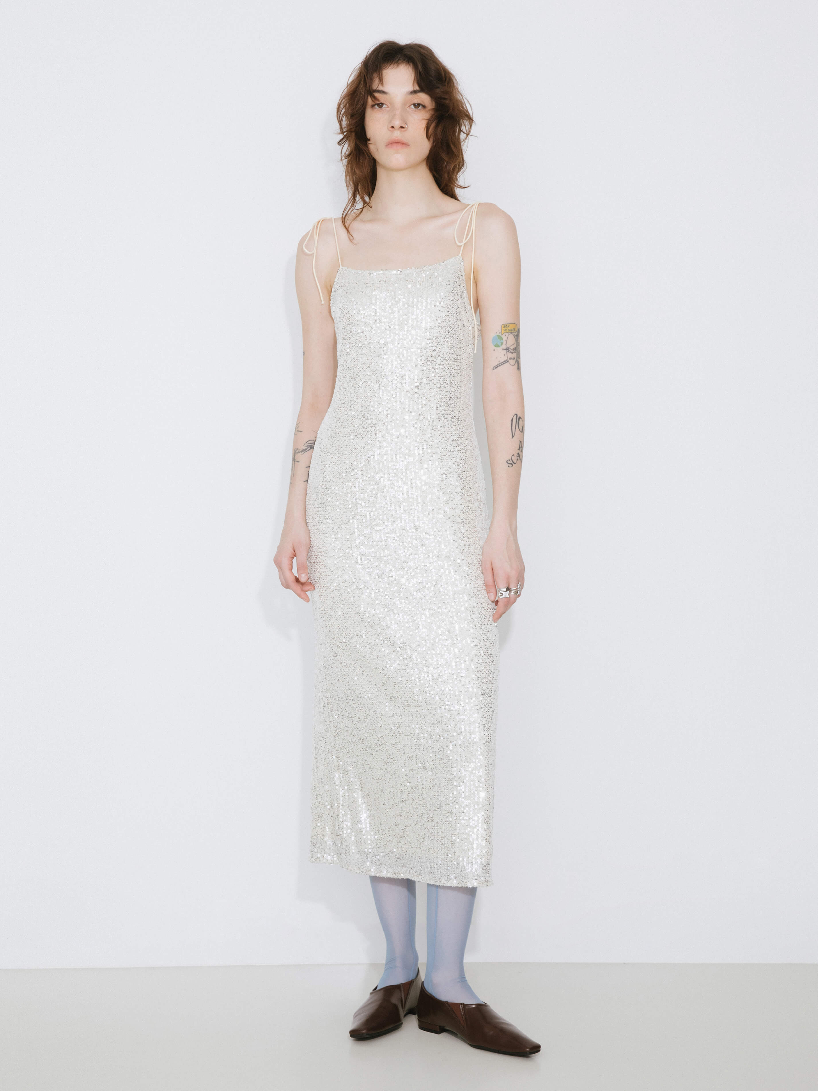 Slim Fit Sequin Sling Dress