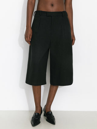 Casual A-Line Wide-Leg Cropped Blazer Pants