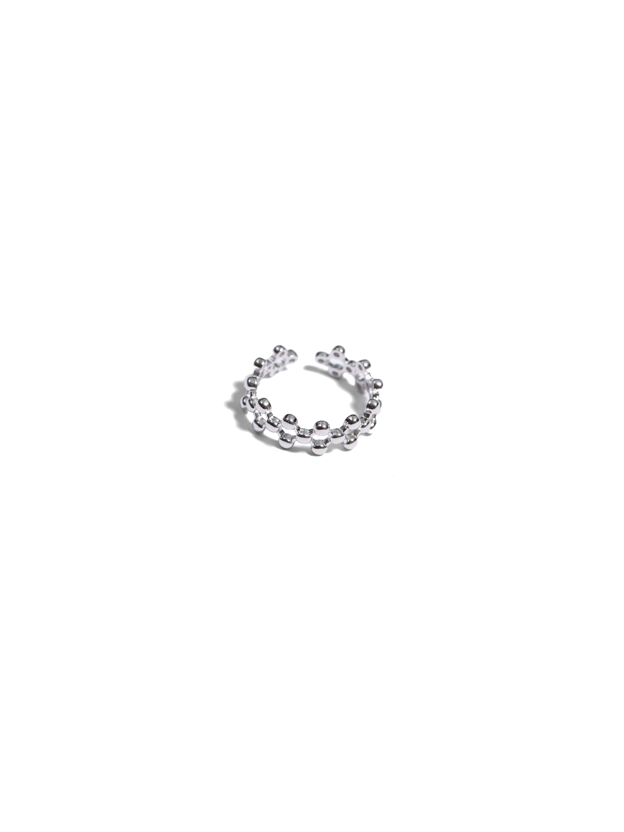 Multi-Strand Beaded Open Ring