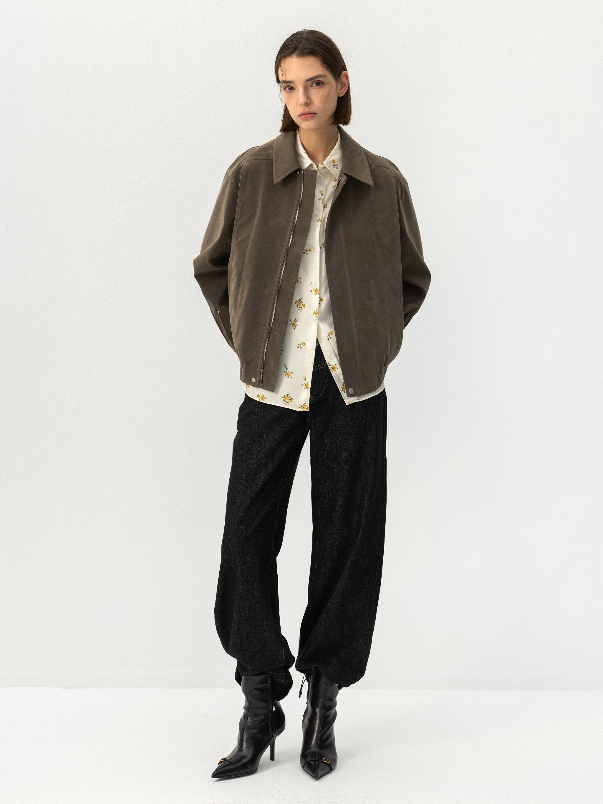 CUBIC Relaxed Zip-Up Blouson Jacket
