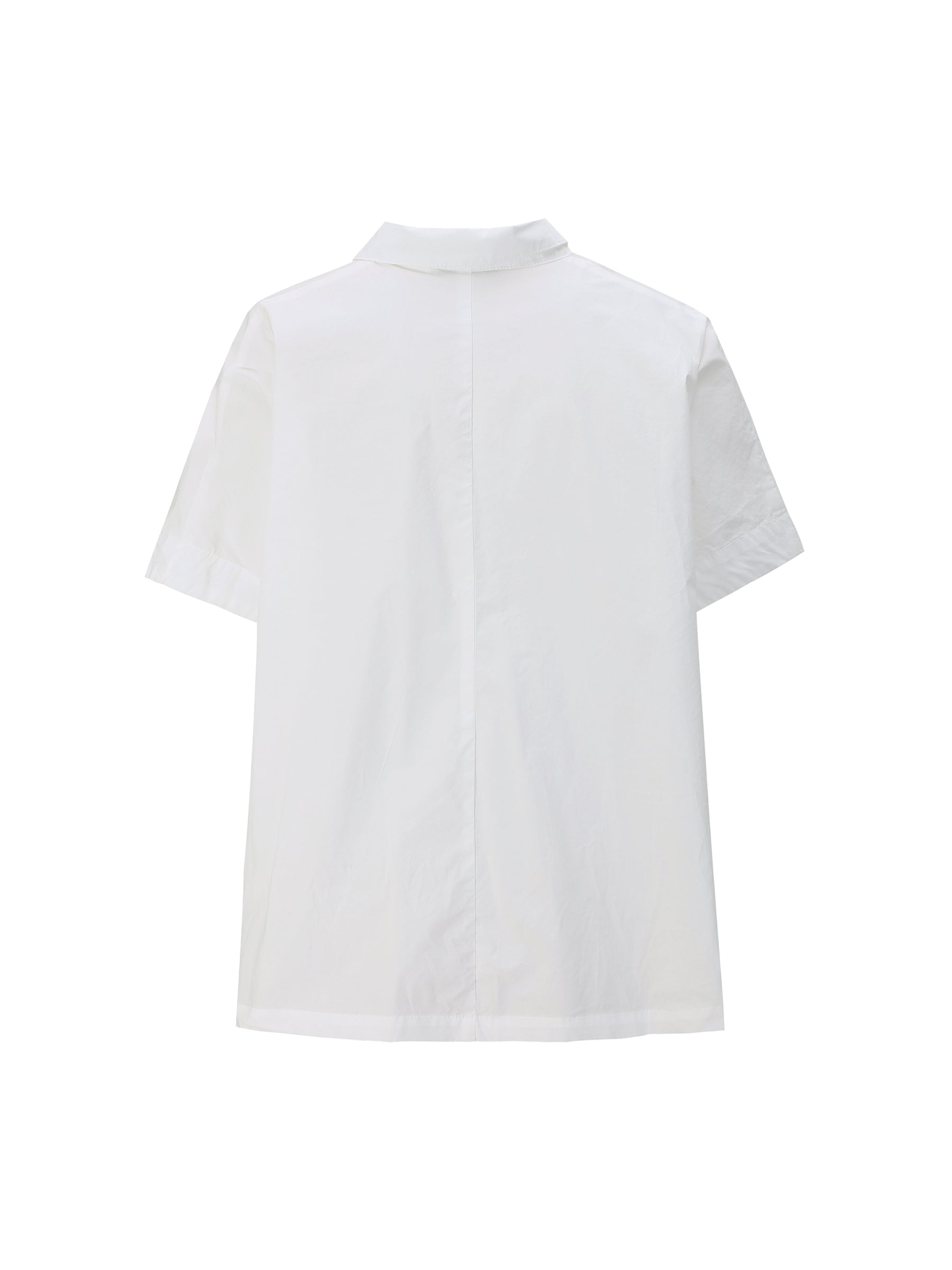 Oversized Asymmetrical White Shirt-8