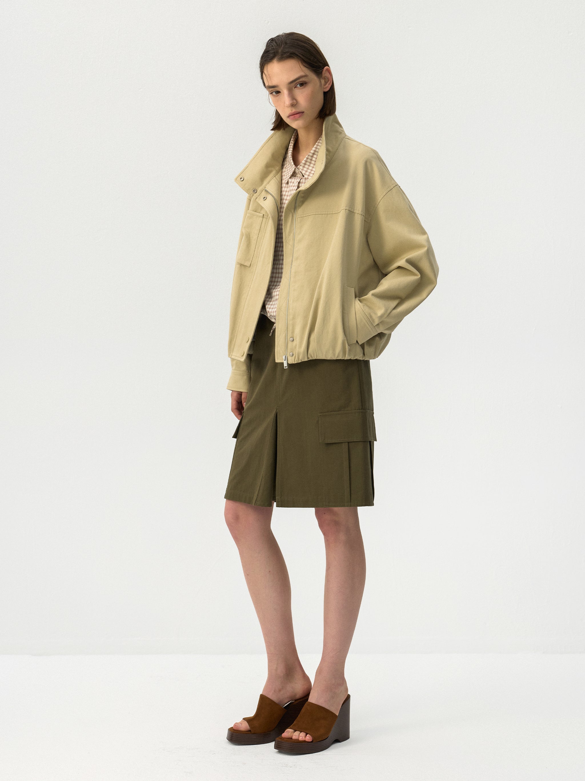 CUBIC Charcoal Cotton Utility Jacket