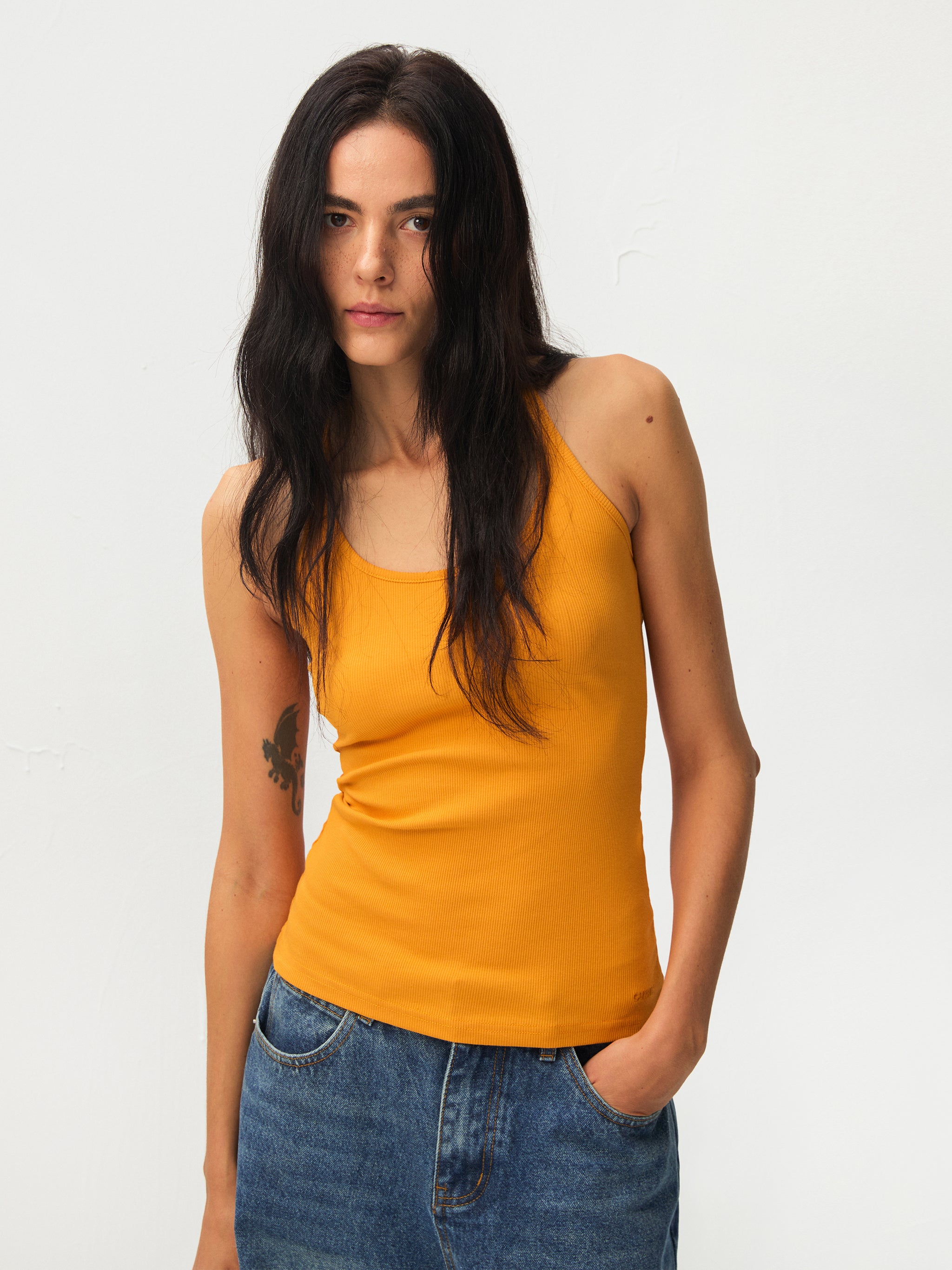 C by CUBIC Slim-Fit Sleeveless Knit Tank Top