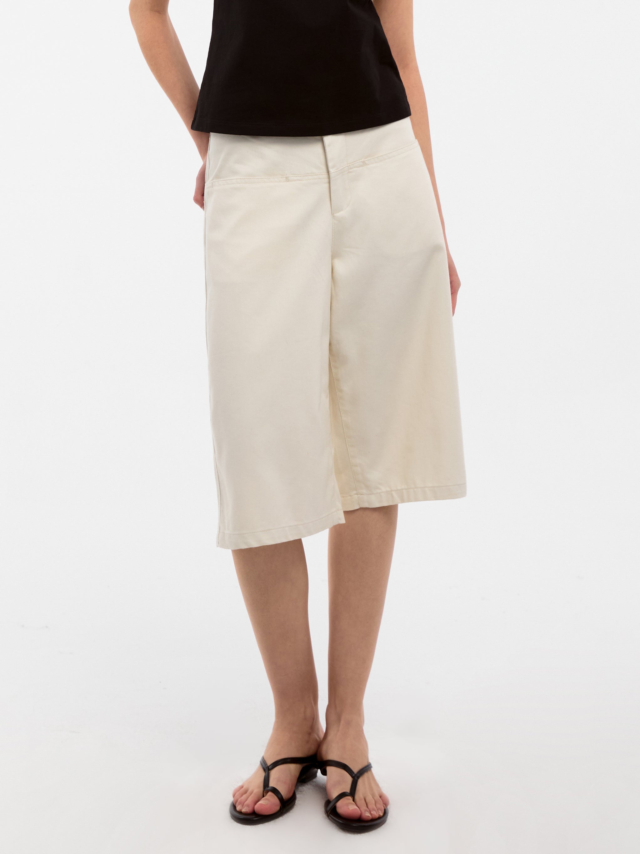 CUBIC Classic Straight Leg Casual Mid-Length Pants