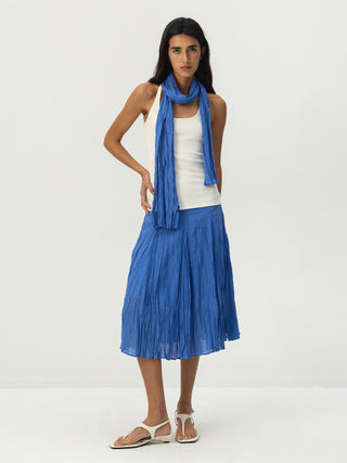 CUBIC Crinkled Pleated Midi Skirt