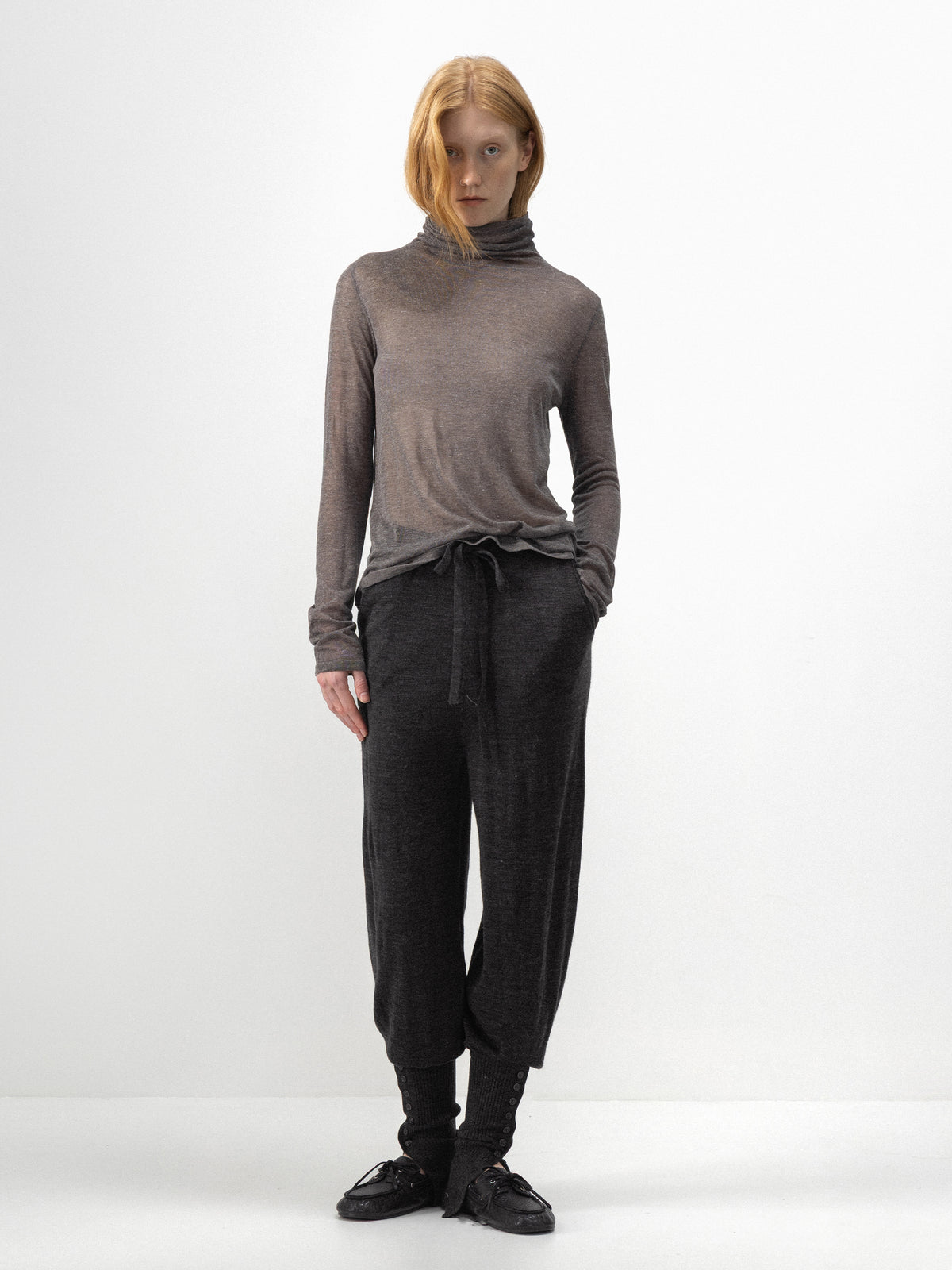CUBIC Drawstring Wool Jogger Trousers-1