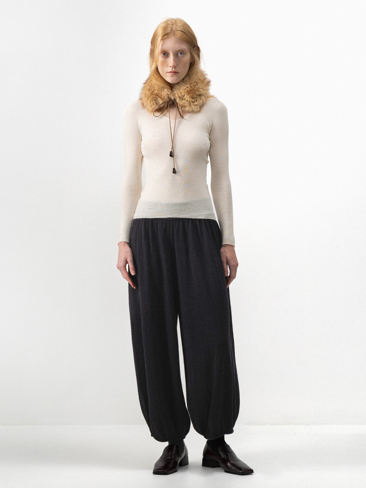 CUBIC Relaxed Knit Balloon Trousers-1