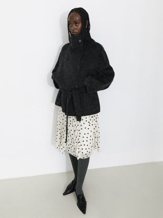 Relaxed Cashmere-Wool Blend Cocoon Jacket